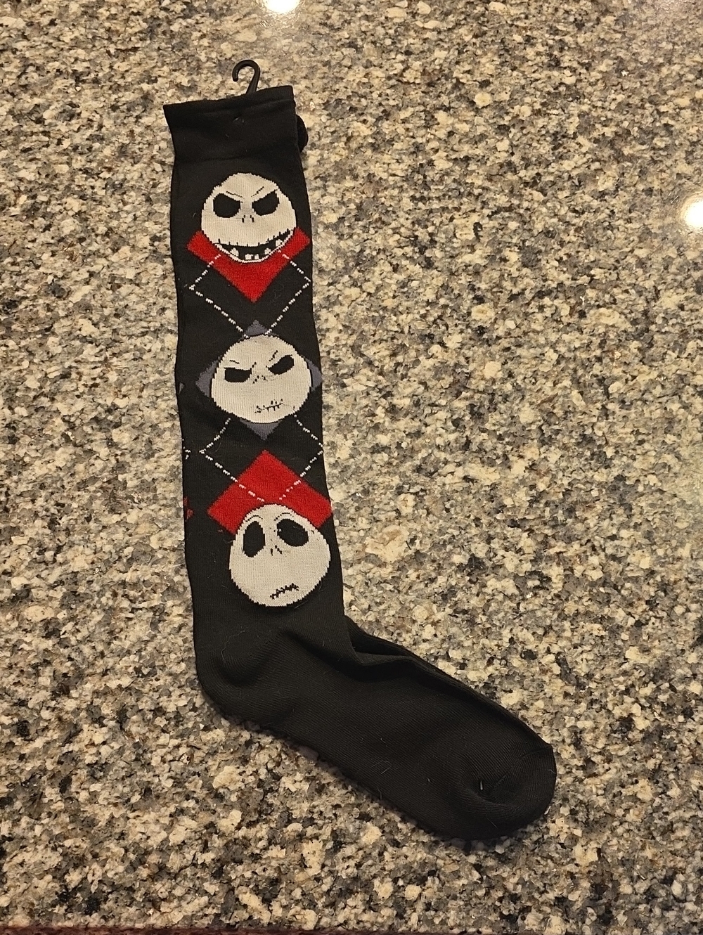 Disney Black White Red Jack Skellington Knee-High Socks